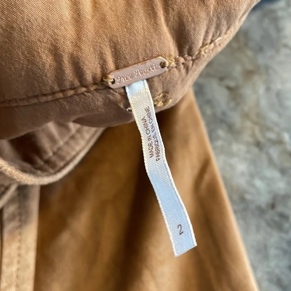 Free People Nightfall Vegan-Suede Pants Camel - Picture 2 of 12